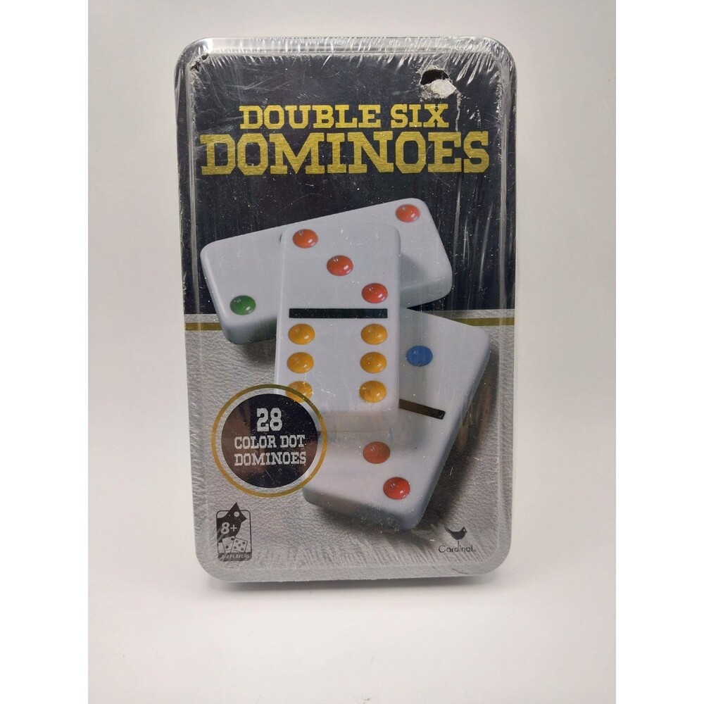 Cardinal Industries Inc Double 6 Dominoes In Tin (Factory Sealed)